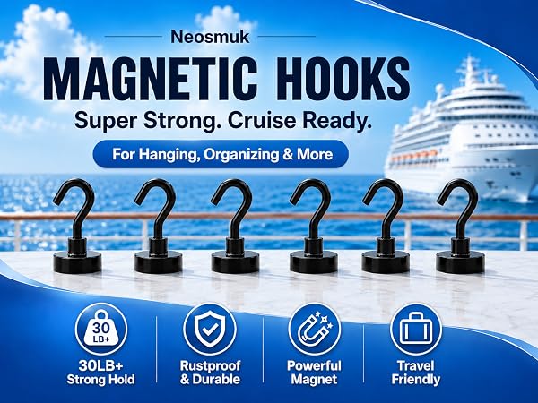 NeosmukBlack Magnetic Hooks