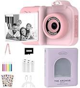 Kids Camera Instant Print(Including 5 Rolls of Printing Paper)+1 Mini Photo Album