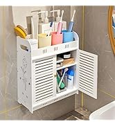 ShellKingdom Over The Toilet Storage Cabinet, Wall Mount Bathroom Cabinet, Narrow Bathroom Wall C...