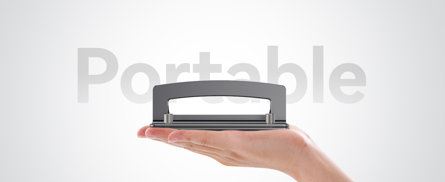 Compact vertical laptop stand for professionals, students, and travelers on the go.