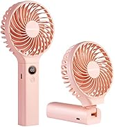 SWEETFULL Handheld Fan,5000mAh Portable Fan Mini fan Small Personal Fan with Backup Power,Desk Fa...