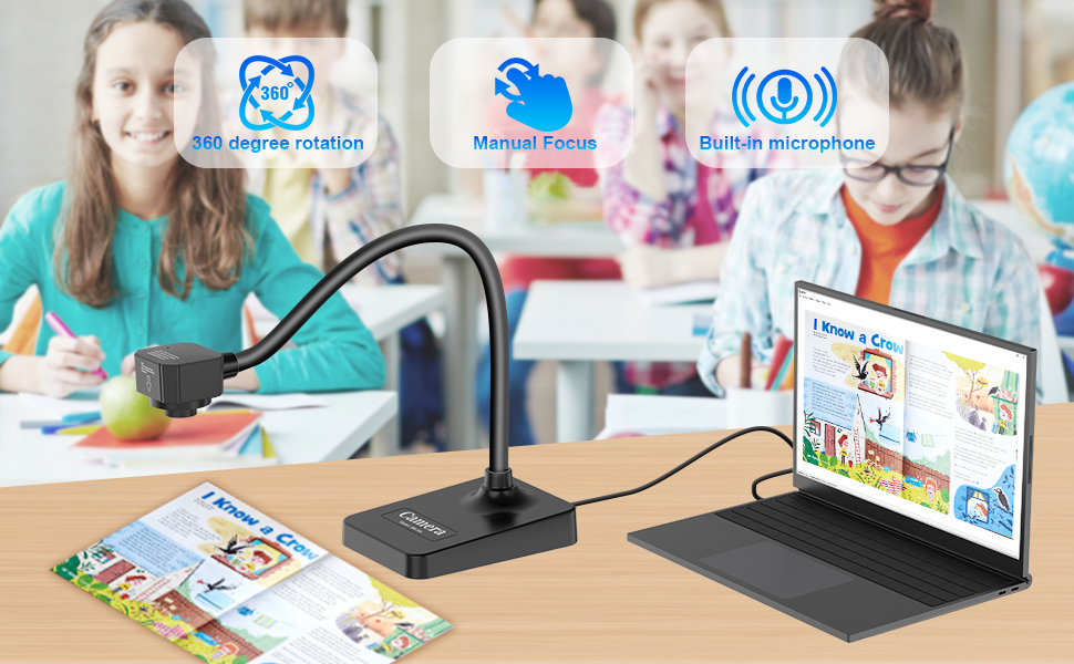 1080p webcam USB document camera 2mp teachers classroom teaching 2K art gift Online Video Demo