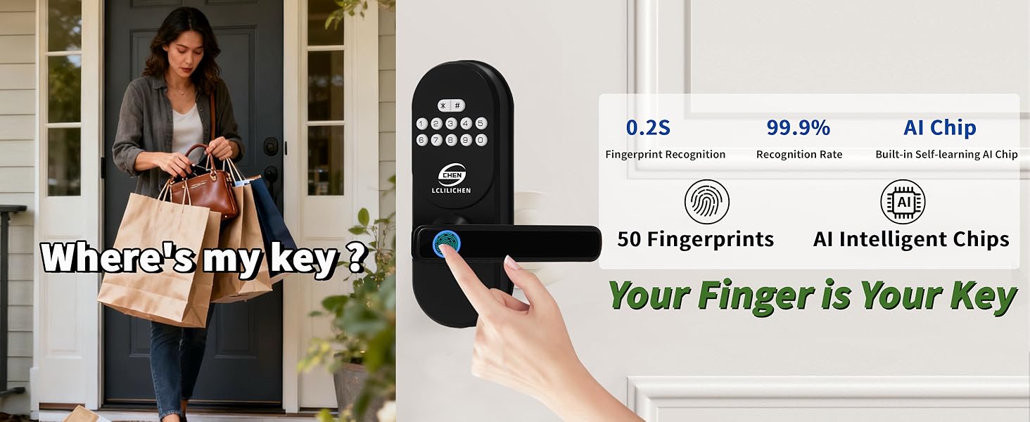 keyless entry deadbolt with fingerprint