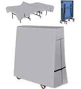 Ping Pong Table Cover Outdoor Waterproof, 600D Indoor Table Tennis Cover Fits Universal 9x5 FT Fo...