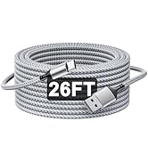 MTAKYA 26FT/8M USB C Cable, USB A to Type C Extra Long Braided iPhone Charger Cord for iPhone 17/...