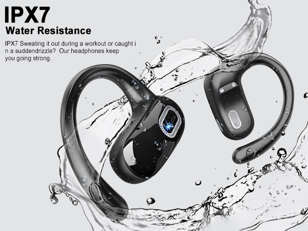  Bass Headset with Earhooks, Ultra-Comfort Secure Fit Sports Earphones, black