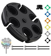 Lifexciting Multi Microphone Holder Thickened aluminum for Mic Stand, with 6 Colorful Mic Rings,5...