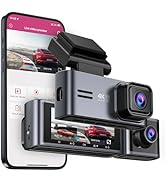 OMBAR Dash Cam Front and Inside, 5G WiFi GPS Dash Cam 4K+1080P Included 64GB Card with 3.18" LCD ...