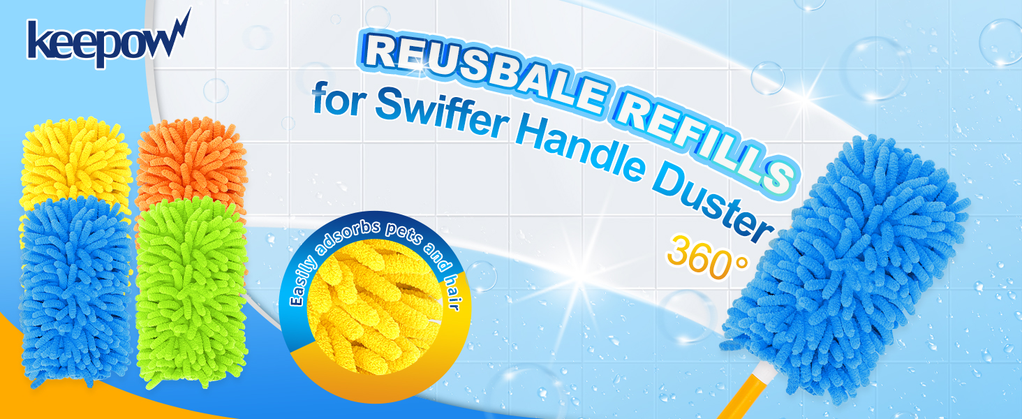 KEEPOW 4 Pack 4 Color Duster Refills