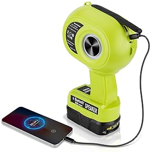 Charge the phone with the USB port on the portable blue tooth speaker