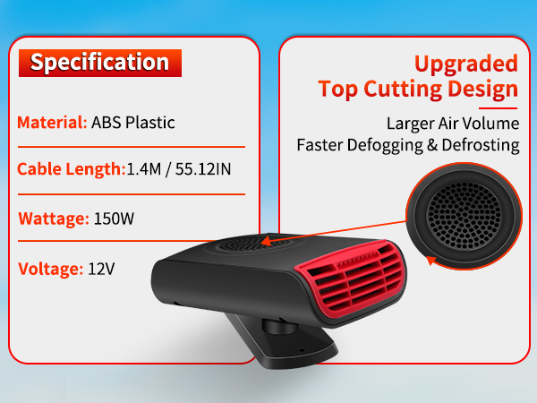 portable car heater and defroster