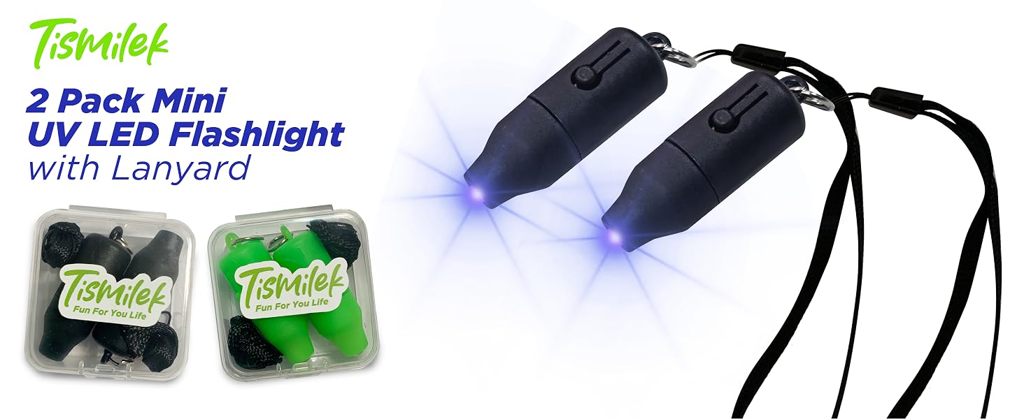 Mini UV LED Flashlight with Lanyard