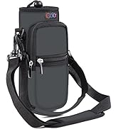 icolor Water Bottle Carrier Bag with Strap 25/32/40 oz Crossbody Bottle Holder with Phone Pocket ...