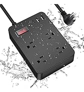 Outdoor Power Strip Weatherproof with USB C, Waterproof Surge Protector with 4 Outlets,Outdoor El...