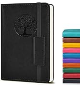 Biuwory Lined Pocket Journal Notebook for Women Men, 140 Pages A6 Leather Journals for Writing, T...