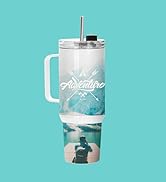 PYD Life 2 Pack Sublimation 40 OZ Tumbler with Handle Blanks Coffee Mugs Insulated Reusable Trave...