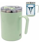 daasigwaa Rechargeable Self Stirring Mug - Magnetic Adsorption Charging | IPX7 | Electric Auto Mi...