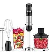 Immersion Blender Handheld for Kitchen,Emulsion Blender Handheld,12 Speed Electric Hand Mixer wit...