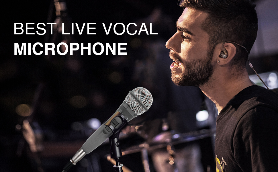 microphone for singing, wired microphone, dynamic microphone, mic, singing microphone