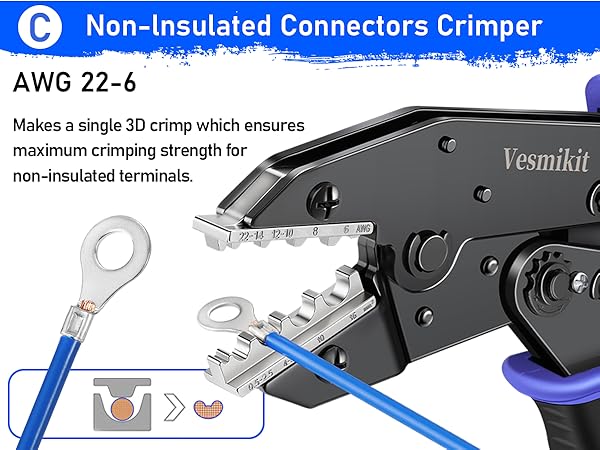 tool for non-insulated connectors