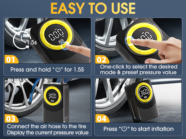 Cordless tire inflator