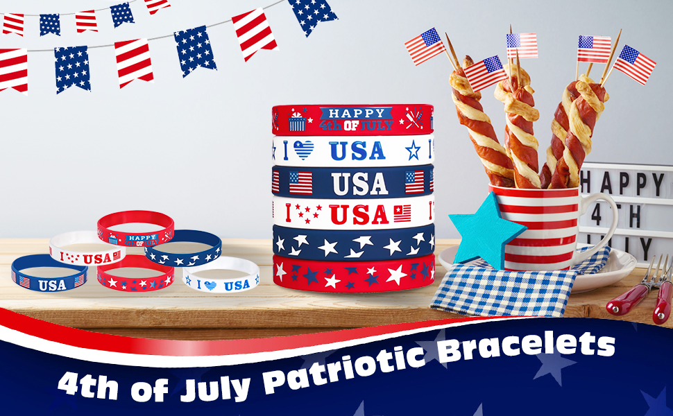 4th of july patriotic bracelets