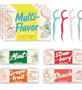 Code Junction Travel Dental Floss Picks, 4-Flavor Variety Pack (Mint, Strawberry, Grapefruit, Pea...
