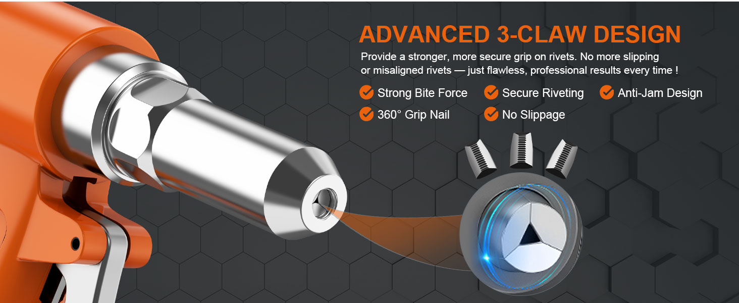 Pneumatic air rivet gun