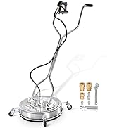 PWACCS 20" Pressure Washer Surface Cleaner, Stainless Steel Power Wash Surface Washer with Dual H...