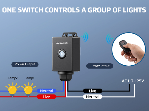 outdoor wireless light switch