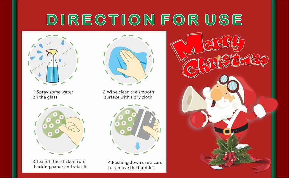 christma window cling