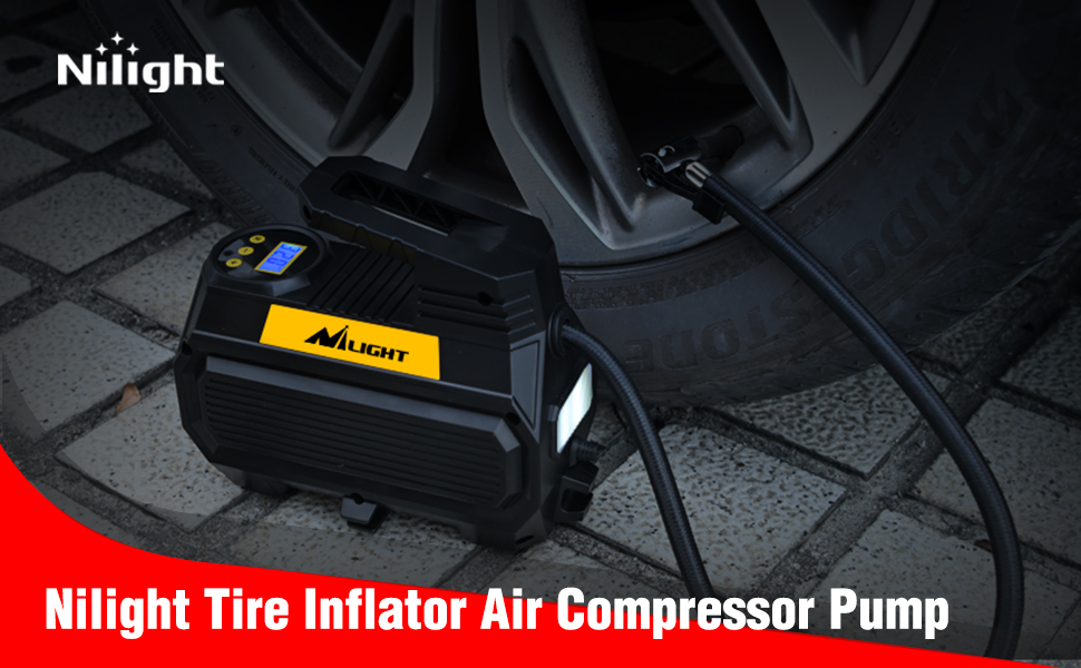 Nilight tire inflator air compressor pump