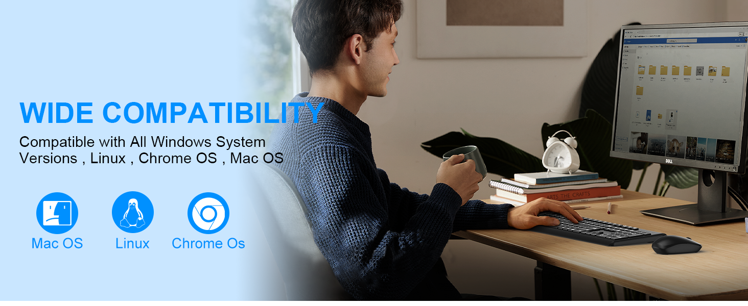 wireless keyboard and mouse Silent 2.4GHz Cordless Keyboard Mouse Combo