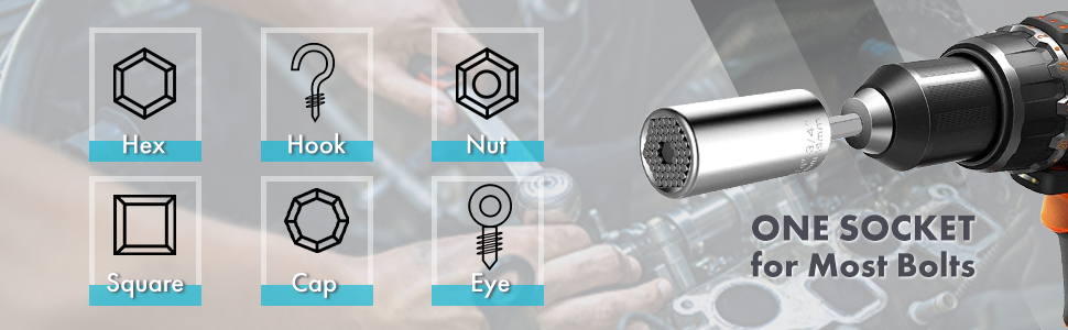 one socket replaces your socket set works on a lot of fasteners nuts and bolts 