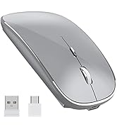 LOONASA Type C Wireless Mouse, 2.4G USB C Mouse, Dual Mode with Nano USB and Type C Receiver, Cha...