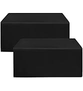 HolidayIdeas Fitted Black Tablecloths - 72 x 30 Inch - 2 Pack Rectangle Table Clothes for 6 Foot ...