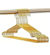 Gold Hangers for Clothes, Ultra Thin Metal Clothes Hangers Heavy Duty Coat Hanger for Dress Skirt...
