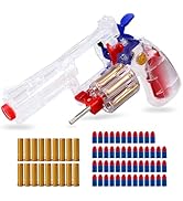 Trokiomi Soft Bullet Toy Revolver for Boys - Realistic Shooting Game Toy Gun Pistol with 50 Foam ...
