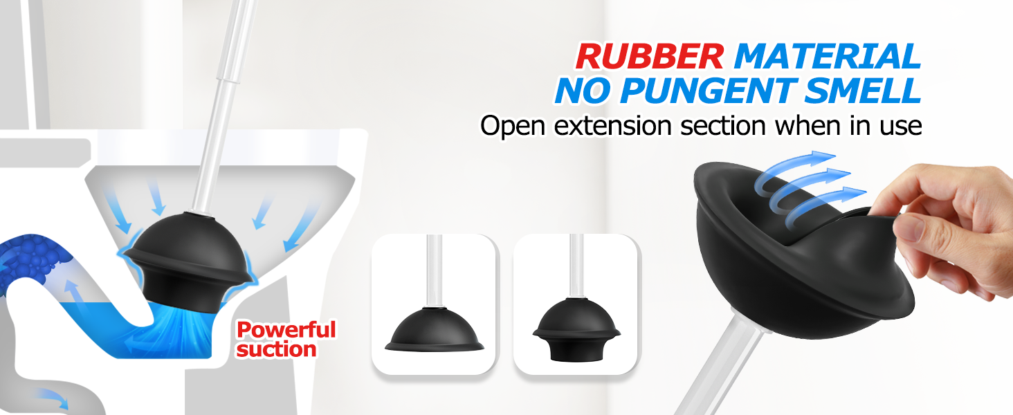 FORASTO 3 in 1 Toilet Brush and Plunger Set