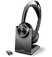 Plantronics by Poly Voyager Focus 2 UC Wireless Headset &amp; Charge Stand - Active Noise Canceling (...