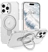DOMAVER Magnetic Case for iPhone 16 Pro Max 6.9" with Stand [Compatible with Mag Safe], Glitter T...