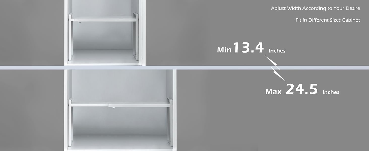 Expandable cabinet shelf