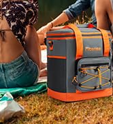 Fitense Leakproof Camping Cooler,Portable Travel Cooler for Grocery Shopping,Camping,Road Trips,I...