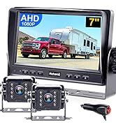 Rohent RV Backup Camera Upgraded HD 1080P Rear View Camera System 7'' Monitor 30 Mins Easy Instal...