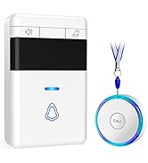 Caregiver Pager, METAK SOS Alert Button Nurse Call System for Seniors, Patients, Disabled or Elde...