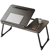 Laptop Desk for Bed, Adjustable Laptop Stand with 5 Different Angles, Portable Lap Tray Table wit...