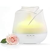 Earnest Living Rose Essential Oil Diffuser 150ml – Mini Ultrasonic Aromatherapy Humidifier for Be...