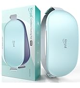 Light blue cylindrical container with rounded edges and white accents, shown from multiple angles against white background.