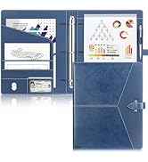 Toplive Padfolio 3 Ring Binder Organizer Business Portfolio Folder for Women, A4/ Letter Size PU ...