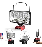 LIVOWALNY Cordless Flood Light for Milwaukee M18 Battery, 68W 6800LM 7